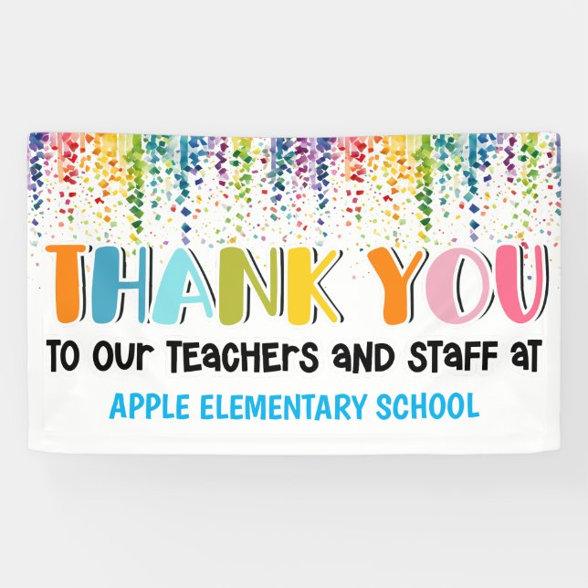 Teacher thank you  banner (Horizontal)
