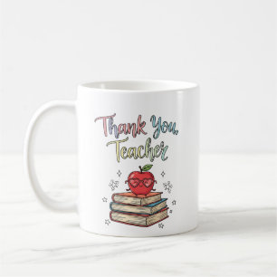 Teacher Thank You Books & Apple Mug
