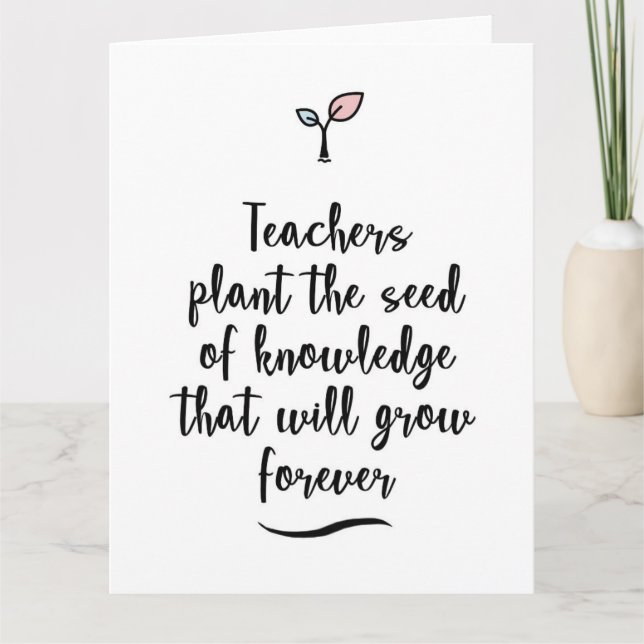 Teacher 'Thank you' Card (Front)