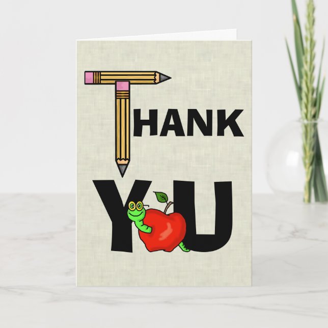 Teacher Thank You Card  Customise It! (Front)