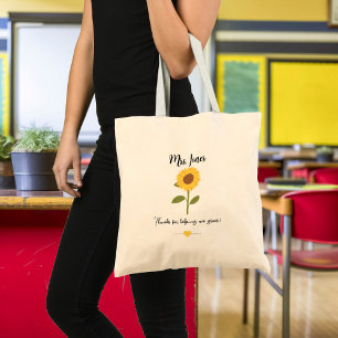 Teacher thank you gift Sunflower Tote Bag