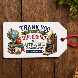 Teacher Thank You Gift Tags