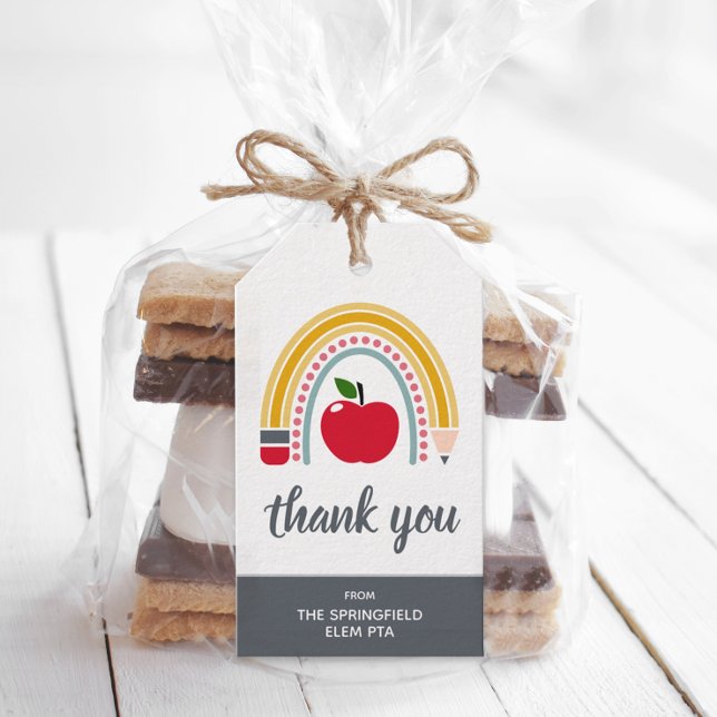 Teacher Thank You Gift Tags (Personalized teacher thank you gift tag)