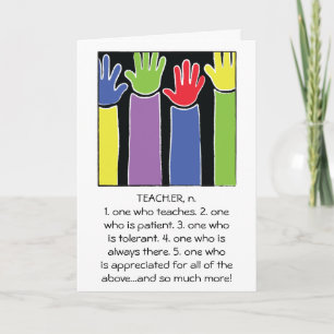Teacher Thank You Greeting Card