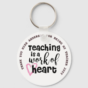 TEACHER THANK YOU Personalized Gifts Under $4 Key Ring