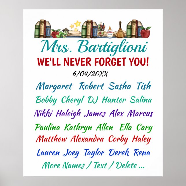 Teacher Thank You Poster (Front)
