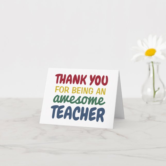 Teacher thank you rainbow card (Small Plant)