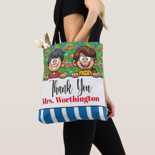 TEACHER Thank You - SEE BACK! TOTE BAG