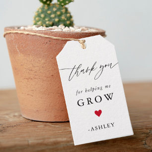 Teacher Thank You SucculentGift Favour Tags