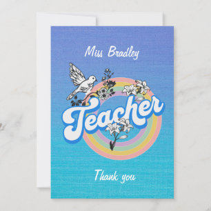 Teacher thank you with love and respect card