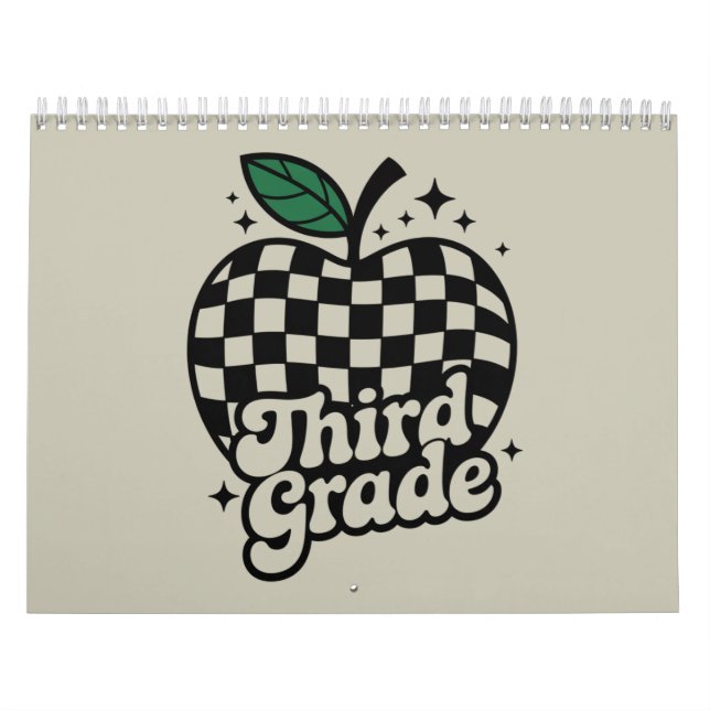 Teacher Third Grade 3rd Back to School Calendar (Cover)