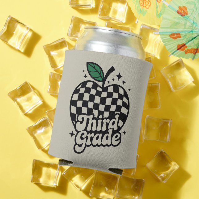 Teacher Third Grade 3rd Back to School Can Cooler (In Situ Summer)