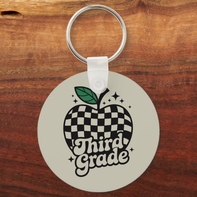 Teacher Third Grade 3rd Back to School Key Ring (Front)