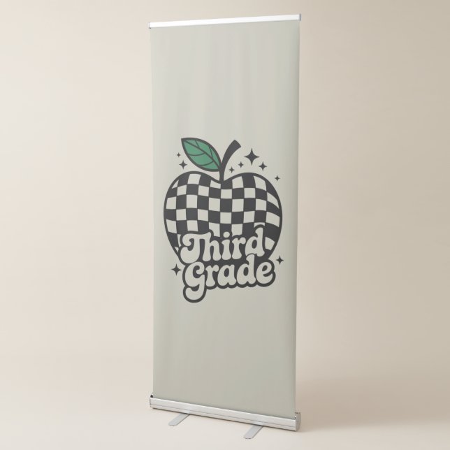 Teacher Third Grade 3rd Back to School Retractable Banner (3/4)