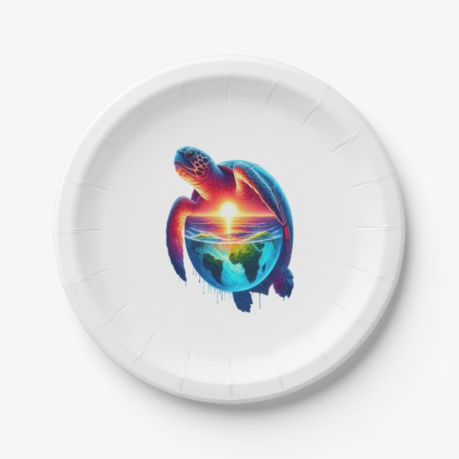 Teacher Turtle Strength Paper Plate (Front)