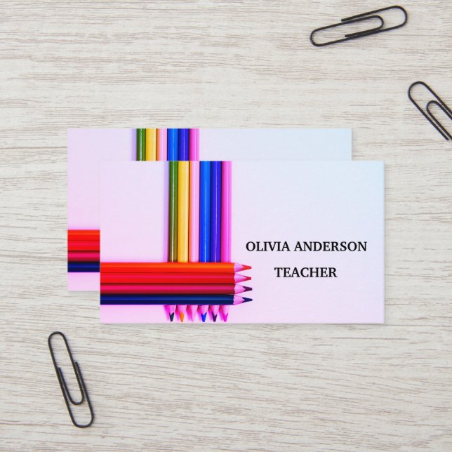 Teacher | Tutor  Business Cards (Front/Back In Situ)