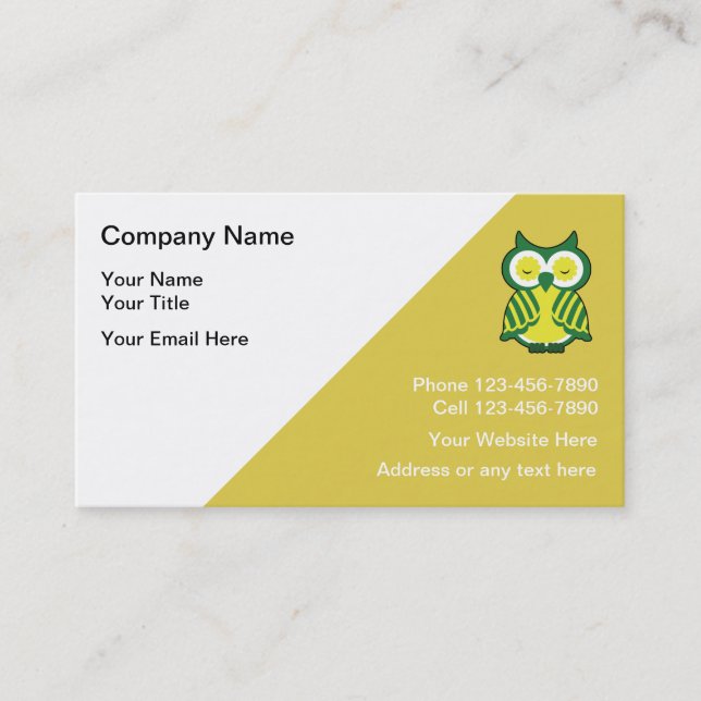 Teacher Tutor Business Cards (Front)