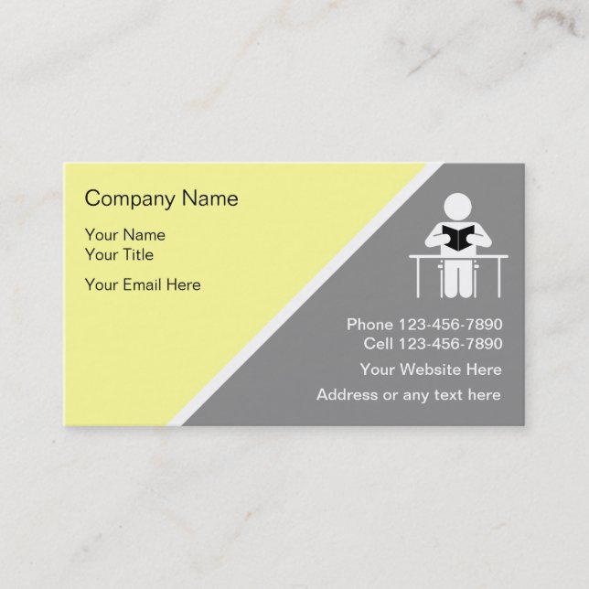 Teacher Tutoring Business Cards (Front)