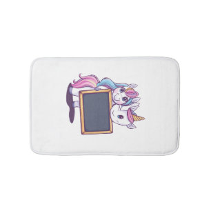 Teacher Unicorn (1) Bath Mat
