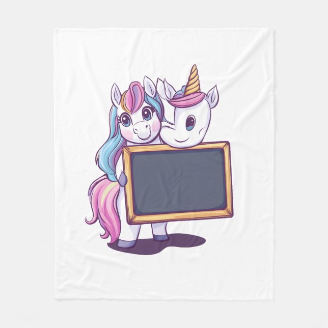 Teacher Unicorn (1) Fleece Blanket (Front)