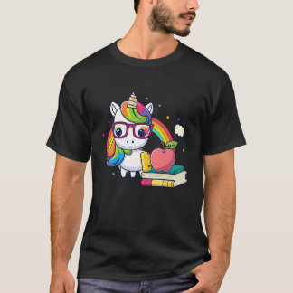 Teacher Unicorn Pens 100 Days Of School Teacher T-Shirt