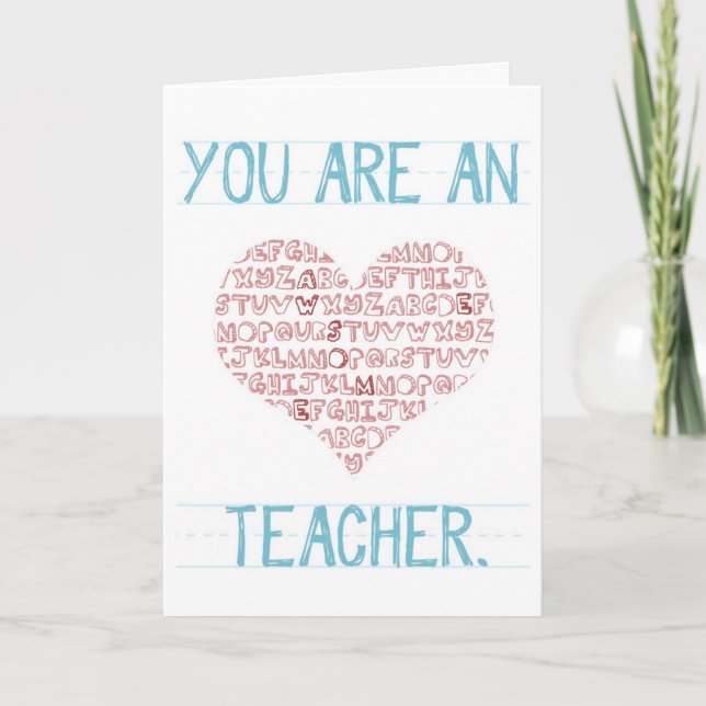 Teacher Valentine Holiday Card (Front)