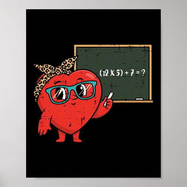 Teacher Valentines Day 6 7 Math Equation 67 Meme W Poster (Front)