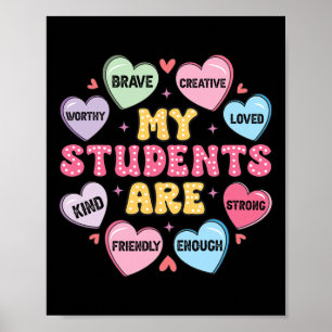 Teacher Valentines Day Candy Positive Affirmations Poster