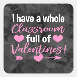 Teacher Valentine's Day Square Sticker