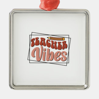 Teacher Vibes Metal Tree Decoration