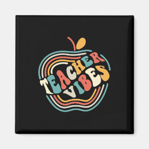 Teacher Vibes Retro First 1st Day Of School Byck T Magnet
