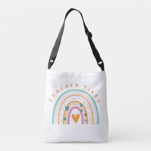 teacher vibes with rainbow crossbody bag