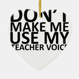 Teacher Voice Shirt.png Ceramic Tree Decoration