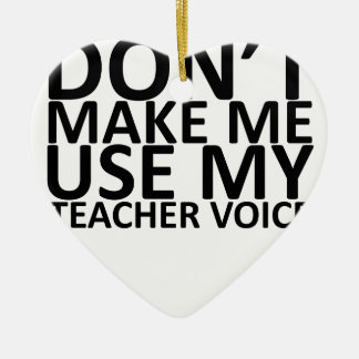 Teacher Voice Shirt.png Ceramic Tree Decoration