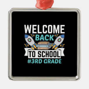 Teacher Welcome Back To School 3rd Grade Metal Tree Decoration
