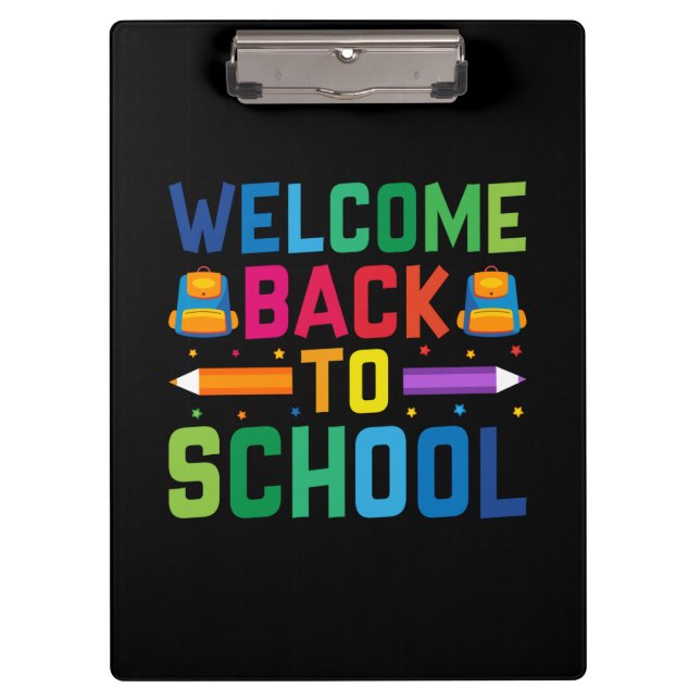 Teacher Welcome Back To School Clipboard (Front)