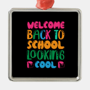 Teacher Welcome Back To School Looking Cool Metal Tree Decoration