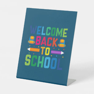 Teacher Welcome Back To School Pedestal Sign