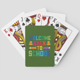 Teacher Welcome Back To School Playing Cards