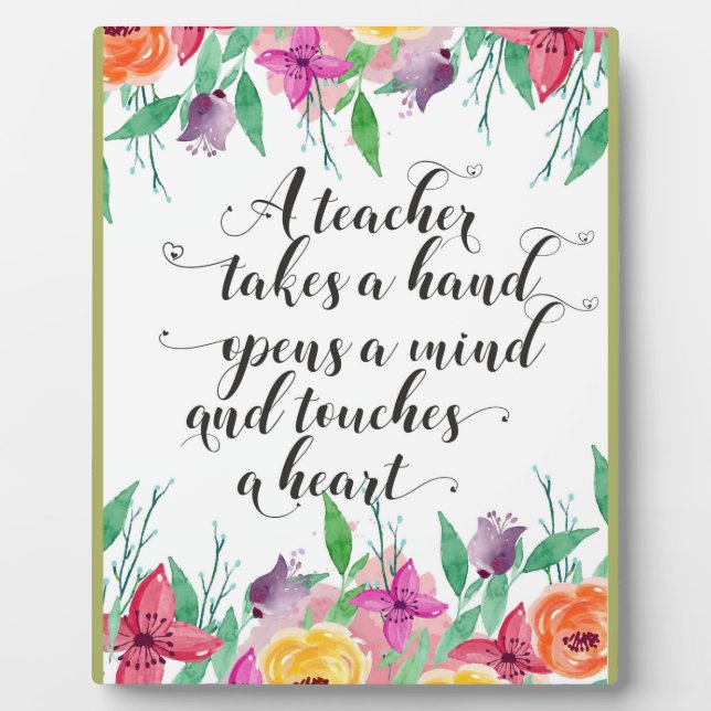 Teacher welcome sign Teacher back to school gift Plaque (Front)