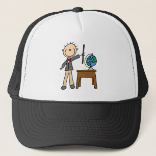 Teacher With Globe Trucker Hat