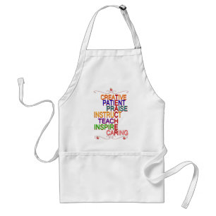 Teacher Word Cloud Apron Gift