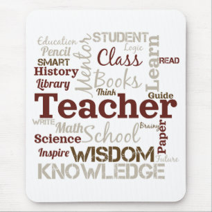 Teacher Word Cloud Mouse Mat