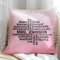 Teacher Word Cloud Pink Ombre