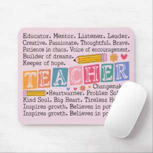 Teacher Words Mouse Mat