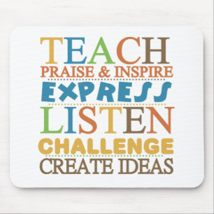 Teacher Words To Live Byy Mouse Mat