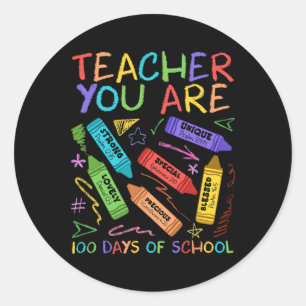 Teacher You Are Bible Inspiring 100 Days Of School Classic Round Sticker
