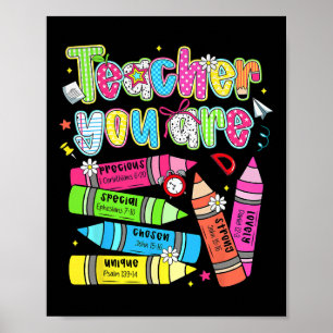 Teacher You Are Special Lovely Strong Pencil Chris Poster
