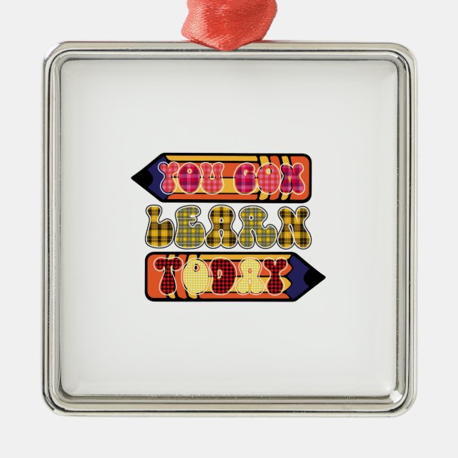 Teacher You Gon Learn Today Metal Tree Decoration (Front)