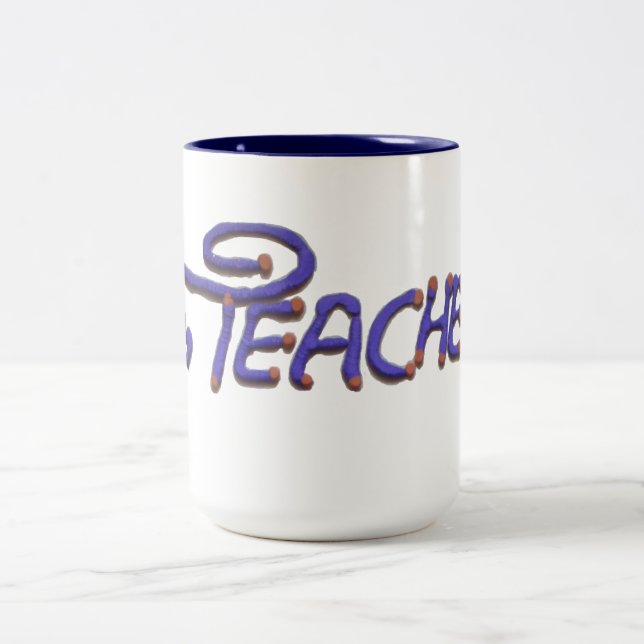 Teacher, You Teach Me to Hope for the Best Art  Two-Tone Coffee Mug (Center)